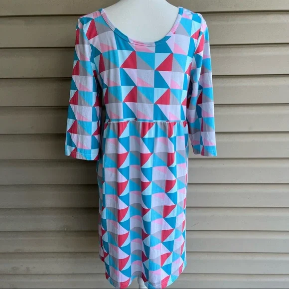 •Lolly Wolly Doodle• Geometric Pattern Olivia Dress - Size Large - Picture 5 of 7